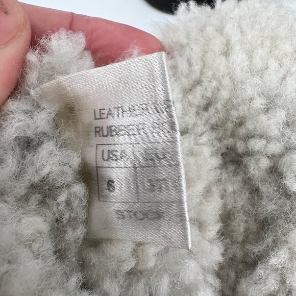 UGG Byanca Gray Suede Leather Sherpa‎ Plaid Foldover Button Boots Size 6 - Picture 8 of 10